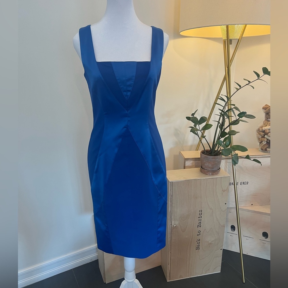 Vince Camuto Royal Blue Midi Dress 4